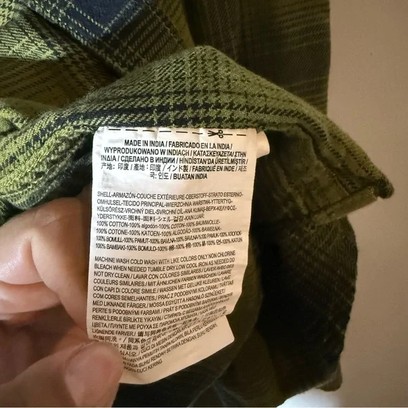 Vans Sycamore Flannel Button Down Long Sleeve Green - Picture 5 of 6